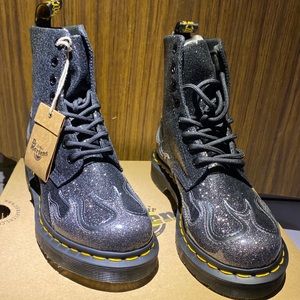 Black Dr. Martens 1460 Pascal Flame
